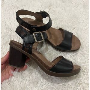 Dansko Black and Brown Sandals